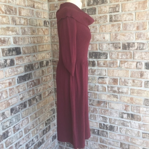 Evan-Picone Cowl Neck Long Sleeves Sweater Dress - Picture 3 of 7